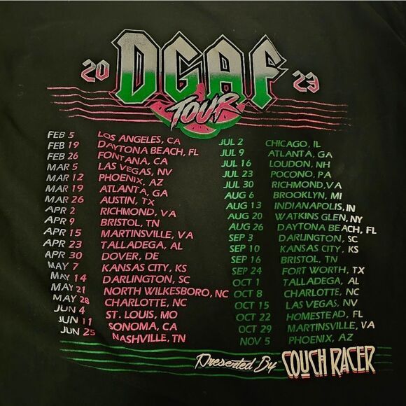 DGAF (Don't Give A Fxxk) Tour 2023 T-Shirt - Size XL - Picture 4 of 5